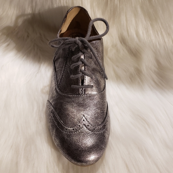 silver saddle shoes
